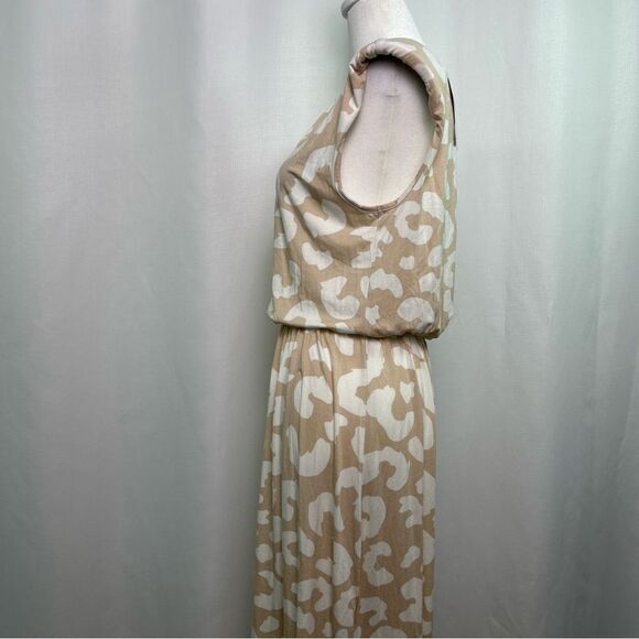 NWT LuLaRoe Serenity Maxi Dress Women’s Size Small Animal Print Cream Beige S/L - Picture 10 of 12